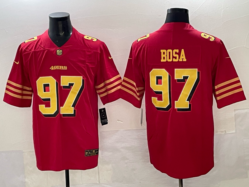 Men San Francisco 49ers #97 Bosa Red  Nike Limited NFL 2025 Jersey 004